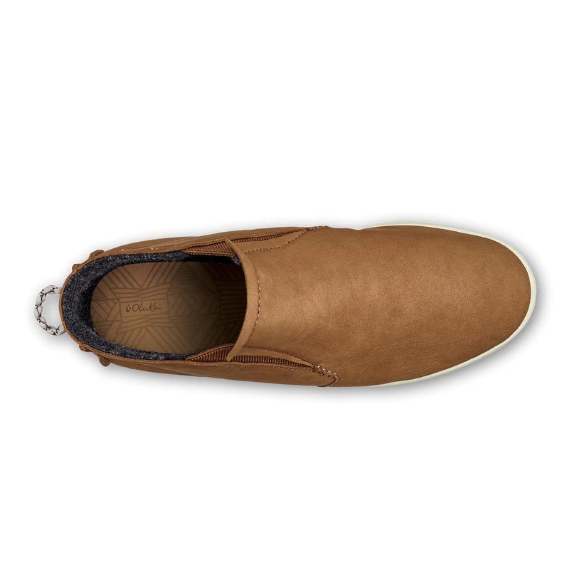 OLUKAI Hawai'iloa Manu Hope Women's Booties, Soft & Comfortable Waterproof Full-Grain Leather, Elastic Gore Panels for Customized Fit & Wet Grip Rubber Soles, Fox/Off White, 9 - Image 2